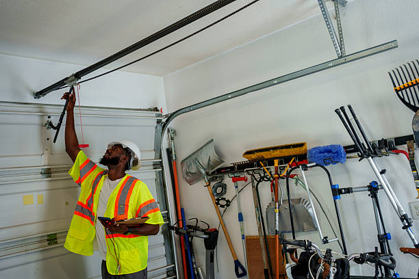 Professional Garage Door Panel Replacement technician working in Lynn, IN